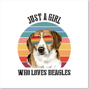 Just a girl Who loves beagles Posters and Art